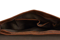 Vintage Mens Leather Briefcase Business Handbag Shoulder Bags For Men - iwalletsmen