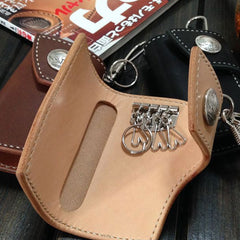 Handmade Leather Mens Cool Key Wallet Car Key Holder KeyChain Wallet for Men