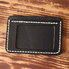 Handmade Mens Cool billfold Leather Wallet Men Small Card Slim Wallets for Men
