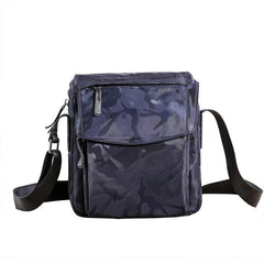 Black Nylon MENS Small Vertical Side Bag Blue Messenger Bag Nylon Side Bag For Men - iwalletsmen