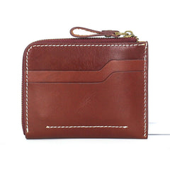 Leather Mens Front Pocket Wallets Small Slim Wallet Card Wallet Change Wallet for Men - iwalletsmen