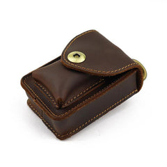 Leather Mens Cigarette Cases with Lighter Holder With Belt Loop Cigarette Holder For Men - iwalletsmen