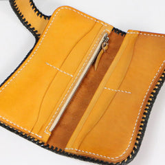 tooled leather wallet mens Tooled Leather Wallet Handmade Biker Chain Wallets Leather Wallet On A Chain