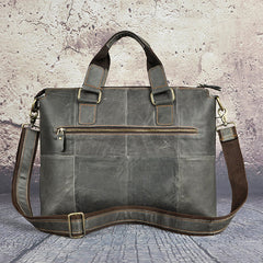Vintage Leather Laptop Bags Business Bag Work Bag Mens Briefcases for Men - iwalletsmen