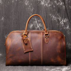 Cool Leather Men Large Brown Overnight Bag Travel Bag Weekender Bag For Men - iwalletsmen