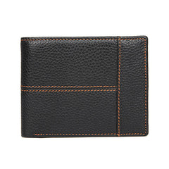 Cool Leather Brown Men's Business Zipper billfold Small Wallet Black Bifold Wallet Card Wallet For Men - iwalletsmen