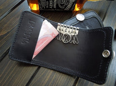 Handmade Leather Mens Cool Key Wallet Car Key Holder Car Key Case for Camel Men