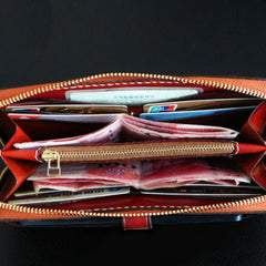 Handmade Mens Tooled Snow Lion Leather Chain Wallet Biker Trucker Wallet with Chain - iwalletsmen