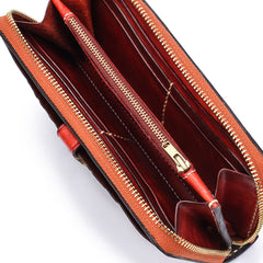 Handmade Leather Mens Chain Biker Wallet Cool Leather Wallet Long Phone Wallets for Men
