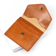 Cool Leather Mens Slim Card Wallet Front Pocket Wallets Small Change Wallet for Men - iwalletsmen