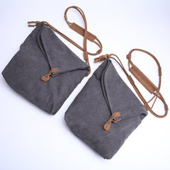 Canvas Mens Womens Casual Gray 12‘’ Courier Bag Side Bag Messenger Bag for Men - iwalletsmen