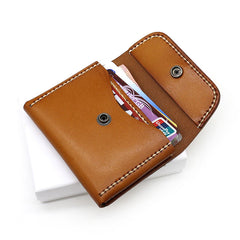 Leather Mens Card Wallets Front Pocket Wallet Small Cool Change Wallet for Men - iwalletsmen