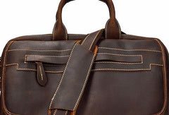 Vintage Cool Leather Briefcase Handbag Business Briefecases Shoulder Bag for men - iwalletsmen