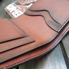 Handmade Leather billfold Wallet Mens Cool billfold Slim Wallet Wallet For Men
