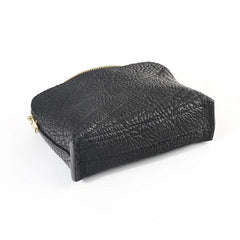 Cool Leather Mens Clutch Cool Black Wirst Purse Zipper Clutch Black Wristlet Wallet for Men - iwalletsmen