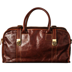 Genuine Leather Mens Cool Weekender Bag Travel Bag Duffle Bags Overnight Bag Holdall Bag for men