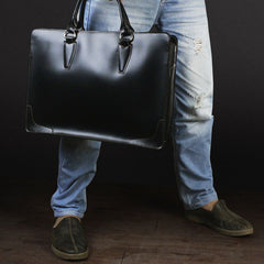 Handmade Leather Mens Cool Messenger Bag Briefcase Chest Bag Bike Bag Cycling Bag for men