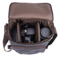 Brown CANVAS WATERPROOF MENS Small Side CAMERA Bag LARGE NIKON CAMERA BAG Gray DSLR CAMERA BAG FOR MEN - iwalletsmen