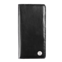 Casual Leather Men's Black Trifold Long Wallet Passport Wallet For Men - iwalletsmen