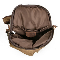 Cool Waxed Canvas Mens Sling Bag Chest Bag One Shoulder Packs for men - iwalletsmen