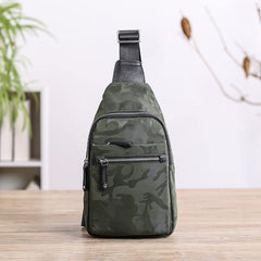 Cool Nylon Men's Sling Bag Camouflage Chest Bag Nylon One shoulder Backpack Sling Pack For Men - iwalletsmen
