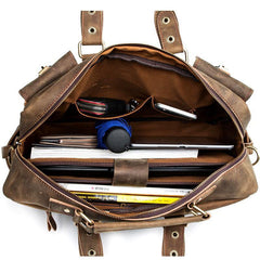 Black Cool Leather Mens Weekender Bag Shoulder Travel Briefcase Duffle Bag Light Brown luggage Bag for Men - iwalletsmen