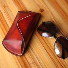 Handmade Mens Cool Leather Glasses Case Glasses Box Glasses Holder Eyeglass Case - iwalletsmen