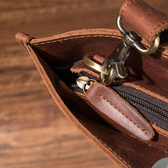 Cool Leather Mens Briefcase 13inch Laptop Bag Work Handbag Business Bags for Men - iwalletsmen