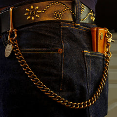 Cool Brass Mens Biker Wallet Chain Gold Wallet Chain Pants Chain For Men - iwalletsmen