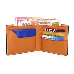 Leather Mens Small Wallet Slim Wallet Front Pocket Wallet Card Wallet for Men - iwalletsmen