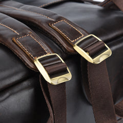 Oil Waxed Leather Mens 13inch Laptop Backpack School Backpack Travel Backpack for Men - iwalletsmen