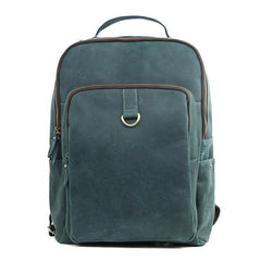 Cool Camel Leather Mens Travel Black Backpack Work 14 inches Brown Work Backpack For Men - iwalletsmen