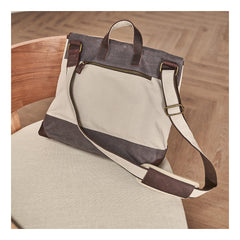 Fashion Canvas Leather Mens 14'' Satchel Messenger Bags Courier Bag College Postman Bag for Men - iwalletsmen