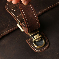 Genuine Leather Mens Cool Backpack Sling Bag Messenger Bag Coffee Travel Bag Hiking Bag for men