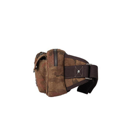 Yellow Camouflage Canvas Fanny Packs Men's Chest Bag Canvas Hip Bag Waist Bags For Men - iwalletsmen