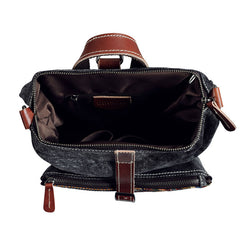Vintage Canvas Leather Travel Bag Mens Backpack Canvas Canvas School Bag for Men - iwalletsmen