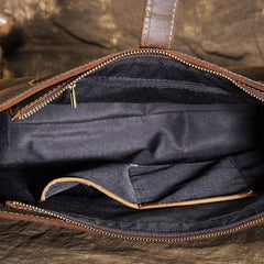 Cool Vintage Brown Leather Mens Messenger Bag Side Bag Work Bag Shoulder Bag for Men - iwalletsmen