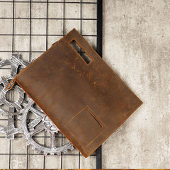 Cool Leather Mens Leather Large Clutch Wristlet Bag Shoulder Bag Side Bag for Men - iwalletsmen