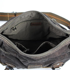 Cool Dark Green Denim Mens 10 inches Messenger Bags Jean Postman Bags Courier Bag For Men - iwalletsmen
