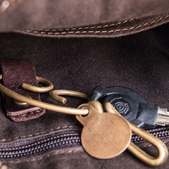 Genuine Leather Mens Cool Messenger Bag Sling Bag Chest Bag Bike Bag Cycling Bag for men
