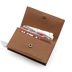 Leather Mens Card Wallet Front Pocket Wallet Small Slim Wallets Change Wallet for Men - iwalletsmen
