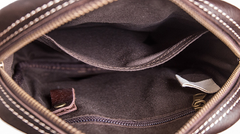 Genuine Leather Mens Cool Messenger Bag Sling Bag Chest Bag Bike Bag Cycling Bag for men