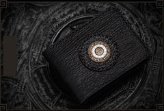Handmade Leather Tooled Mens billfold Wallet Cool Leather Wallet Slim Wallet for Men