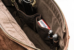 Genuine Leather Mens Messenger Bag Briefcase Laptop Bag Bike Bag Cycling Bag for men - iwalletsmen
