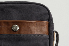 Canvas Leather Mens Cool Messenger Bag Sling Bag Chest Bag Bike Bag Cycling Bag for men