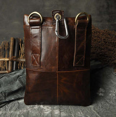 Leather Belt Pouch Mens Waist Bag Shoulder Bag for Men
