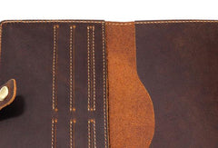Handmade Cool Leather Wallets Long Leather Wallet Bifold Long Wallet For Men - iwalletsmen