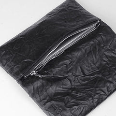 Handmade Leather Mens Cool Long Leather Wallet Bifold Clutch Wallet for Men