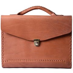 Handmade Leather Mens Cool Messenger Bag Briefcase Work Bag Business Bag for men