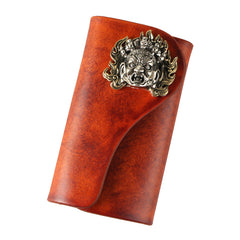 Handmade Leather Mens Cool Key Wallet Car Key Holder Car Key Case for Brown Men - iwalletsmen